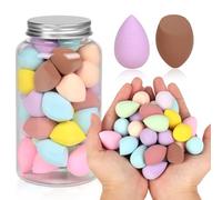 48 PCS Makeup Sponge Set,Mini Beauty Blender Sponge, Multi-Colored Beauty Blender for Face Cosmetic Applicator for Powder Teardrop and Beveled Shapes