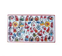 48 Pcs Mini Christmas Ornaments - Christmas Tree Hanging Ornaments, For Holiday Decor, An Excellent Gift Between Friends (Red E)
