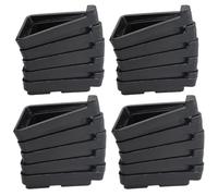 48 Pcs Plant Pot Feet Invisible Flower Risers Triangle Toes Stand for Indoor Outdoor Lifters Supports Terracotta Pots Small Large Black