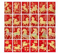 48 Pcs Red Envelopes, Chinese Red Envelopes, Gift Envelope, Year of The Horse Design, Suitable for Chinese New Year, Spring Festival, Weddings and Birthdays, Cultural Celebration,Large Size