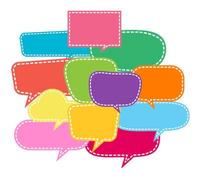 48 Pcs Speech Bubble Cutouts,Classroom Décor 8 Inch and 6 Inch Talking Bubble Shape Cutouts for Students Home Office
