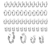 48 Pcs Spring Terry Clips for Hanging Tools, Wall Mounted Tool Clip Storage, Assorted Various Size Tool Holder Wall Clips Heavy/Light Dut for Shed Garage Brooms Pipes Rakes DIY Various Sizes