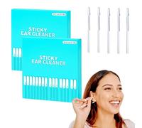 48 PCS Sticky Ear Pick Tool Washable Ear Wax Removal Reusable Sticky Cotton Swabs for Child and Adult Earwax Removal Tool