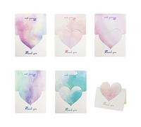 48 PCS Thank You Cards, 9.8×13.6cm Colorful Heart Blank Cards, Romantic and Sweet Greeting Card, Perfect for Wedding, Graduation, Valentine's Day (6 Color)