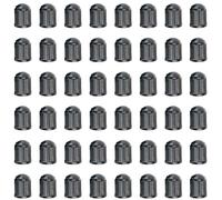 48 Pcs Tyre Valve Caps with O Seal Ring, Black Plastic Dust Covers for Car Tyres, Bikes, Bicycles, Motorcycles