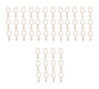 48 Pcs Unfinished Wooden Mini Hand Mirror DIY Craft Accessory Beige | Glass Reflection, Paintable Surface, Suitable for Colouring Pens, Art Lessons, Family Activities, Creative Decorative