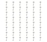 48 Pcs Vintage Key Ornaments 4.41x2.09 Inch Ice-Style Acrylic | Includes pre-attached white ribbons for hanging Suitable for Christmas trees parties and photo backdrops Lightweight