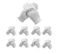 48 Pcs White Cotton Gloves for Dry Hand Moisturizing Cosmetic Eczema Hand Spa and Coin Jewelry Inspection, Checking Gloves,Serving Stretchable Lining Gloves Moisturizing Gloves