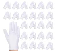 48 Pcs White Cotton Work Gloves, X-Large Thickened Soft White Glove Coin Jewelry Silver Inspection Guard Gloves, Moisturising Dry Hand Cotton Stretchable, Adapt for Handling Wedding Dress