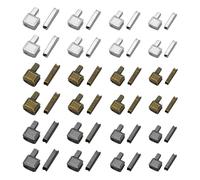48 Pcs Zip Repair Kit, Metal Replacement Zip，Zip Latch Head Slider Retainer，Zip Stopper Repair Kit，for Zip Sewing, Replacement, DIY（Antique Bronze, Platinum, Gunmetal, 4 Size: #3#5#8#10）