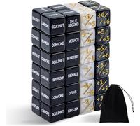 48 Piece Cube Counter, Magic The Gathering Dice, Acrylic Token Dice Set with Velvet Bag