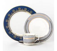 48-Piece Dinnerware Set Fine Bone China Dinnerware, Porcelain Dinnerware Sets, Gold Trim Tableware Dinner Set, Ceramic Coffee Cups Set, for Special Occasions or Every Day Beauty Comes