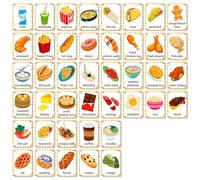 48-Piece Educational Food Flashcards | Interactive Learning Game for Kids