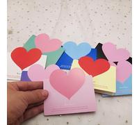 48-Piece Heart Greeting Cards, Assorted Love Notes with Romantic Quotes, Small Cards for Valentine's Day, Birthdays, Weddings, Anniversaries, Bulk Notes for Bouquets