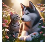 48 Piece Jigsaw Puzzles for Adults Animals Cats Dogs Flowers, Fun Challenges, Educational Games, Difficult Jigsaw Puzzles for Adults, Puzzle 48 Pieces