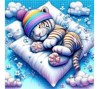 48 Piece Jigsaw Puzzles for Adults Cute Animal Tiger, Educational Games, Impossible Hard Difficult Challenging, Relaxation Jigsaw Puzzles for Adults 48 Pieces 7.9x7.9 inch