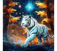 48 Piece Jigsaw Puzzles for Adults Space Animal Tiger, Educational Games, Impossible Hard Difficult Challenging, Relaxation Jigsaw Puzzles for Adults 48 Pieces 7.9x7.9 inch