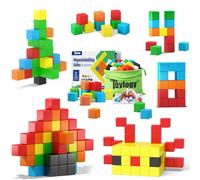 48 Piece Magnetic Blocks for Toddlers, Large Magnetic Cube Toys for Sensory STEM Education, Preschool Magnet Toys for 3-6 Year Old Boys and Girls