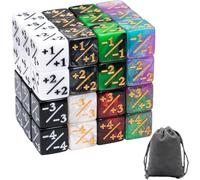 48-Piece MTG Dice Counter Set Compatible with Magic The Gathering CCG D6 Token Dice Counter Dice for Card Games Players Life Points Mana Loyalty in 6 Colours with Practical Storage Bag