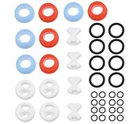 48-Piece Universal Faucet Repair Kit with Ceramic Disc Valves & Silicone Seals｜1/2-Turn Leak Fix for Kitchen/Bathroom Sink Mixers