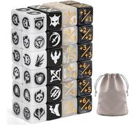 48 Pieces Abilities Keywords Counter Dice MTG Dice 1/+1 Counters Bulk Creature Stats Buff Tokens Dice Set for Magic The Gathering, MTG, TCG, Card Games Accessories (Multicolor)