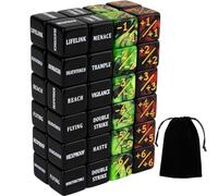 48 Pieces Abilities Keywords MTG Dice Counters Plus One Life Counter Dice Bulk Creature Stats Buff Tokens Dice Set for Magic The Gathering, MTG, Card Games Accessories