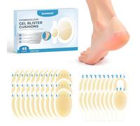 48 Pieces Blister Plasters for Feet - Sumiwish Gel Blister Cushions for Heel,Toe & Foot, All-Weather Comfort and Waterproofing (Toe&Heel Pack)