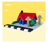 48 Pieces BLOX Building Plate 25x25cm Square Base Ground for Bricks Colorful