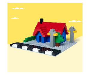 48 Pieces BLOX Building Plate 25x25cm Square Base Ground for Bricks Colorful