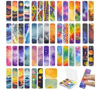 48 Pieces Calm Anxiety Sensory Stickers - Sensory Strips Different Textures with Storage Box for Classroom and Office - Adult & Teen Stress and Fidget Relief Stickers