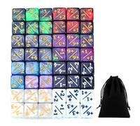 48 Pieces Counting Dice And 1 Piece Storage Bag, Creative Dice, Cube Dice, Throwing Games, Toy Dice