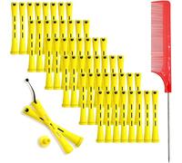 48 Pieces Perm Rods for Short Hair Small Hair Rollers with Steel Pintail and Rat Tail Combs for Cold Wave Perming and Hairdressing Styling Essential Tools for Salon Quality Results