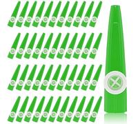 48 Pieces Plastic Kazoos, Kazoo Musical, Good Companion for Guitar Violin Piano Keyboard Ukulele, Gift for Christmas Gifts Party Favors. (Green)
