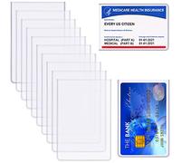 48 Pieces Transparent Credit Card Sleeves Clear Waterproof Medicare Card Protector Soft PVC Insert Card Sleeve Card Protector for Social Security Card Insurance Card Debit Card Driver's License