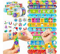48 Science 24PCS Science Temporary Tattoos Stickers 24PCS Slap Bracelets Perfect for Themed Birthday Baby Showers or Classroom Rewards Ideal Decor and Gifts for Girls and Boys