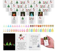 48 Sets Christmas Employee Appreciation Gifts Bulk Christmas Mini Resin Ornaments Inspirational Greeting Card Box Xmas Thank You Gifts for Coworkers Employee Staff Teacher Nurse Xmas Party Favors