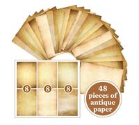 48 Sheet Antique Styles A 4 Recycled Paper Double Sided Not Bleed Printing for Creative Projects and Letters Use Double Sided Printing