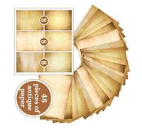 48 Sheet Antique Styles A 4 Recycled Paper Double Sided Not Bleed Printing for Creative Projects and Letters Use Double Sided Printing