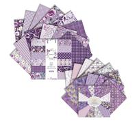 48 Sheets 12x12 Scrapbook Paper Pack, 24 Purple Floral Designs 160GSM Premium Paper for Scrapbooking, Card Making, Journaling, DIY ALB-ums & Crafts