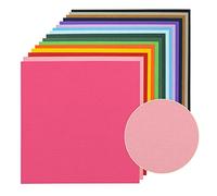 48 Sheets 12x12 Square Solid Core Colorful Cardstock Textured 80 Lb Multi Colored Card Stock Paper 16 Assorted Colors for Cricut Card Making
