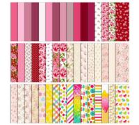 48 Sheets Floral Scrapbook Paper Journaling Decoupage Supplies for Christmas Pink Patterned Paper for DIY Enthusiasts Crafters Artists Scrapbookers Card Makers Students Teachers Kids 6 X 6 Inch