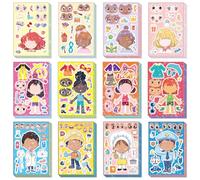 48 Sheets Kids Stickers for Children, Make a Face DIY Stickers, Cute Girl & Professional Workers Stickers for Party Bags Birthday Party, Fun Creative Cartoon Sticker for Toddlers Boys Girls