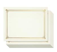48 Sheets of Blank Award Certificate Paper with Gold Border, Bulk Pack for Graduation Diplomas, Offices, Printable, Letter Size 8.5 x 11 inches (Ivory, 27.9 x 21.6 cm)