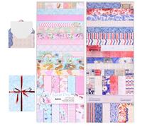 48 Sheets Pattern Paper Pack 6x6 Floral Scrapbook Cardstock 24 Designs Decorative Paper Scrapbook Cardstock Collection for Journaling Card Making DIY Craft Projects Journal Collage Supplies(Retro)