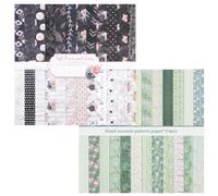 48 Sheets Scrapbook Paper Pad 12x12 Inch Double Sided Vintage Boho Patterned Cardstock Paper Thick & Fade-Resistant Decoupage Papers for DIY Photo Album Journal Decor Scrapbooking Origami(A)