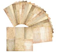 48 Sheets Vintage Letter Paper 100GSM Thickened A4 Blank Parchment Paper for Writing Antique Textured Double Side Printing Writing Papers for Certificate Crafts Business Cards