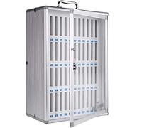 48-Slot Aluminum Alloy Storage for Schools Offices & Factories - Secure Wand Fächer for Laptops & Devices - & Space-Saving Solution
