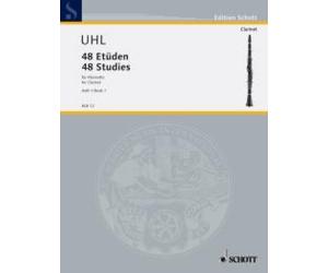 48 Studies clarinet (intermediate - advanced) Uhl Schott Music Saddle-wire stitc