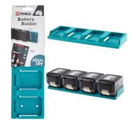 48 Tools Makita Battery Holder 18 V Secure Hold for 4 Batteries Robust ABS Material Easy Installation Wall Mount