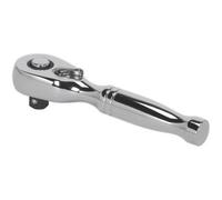 48-Tooth Stubby Pear-Head Ratchet Wrench - 1/4 Inch Sq Drive - Flip Reverse
